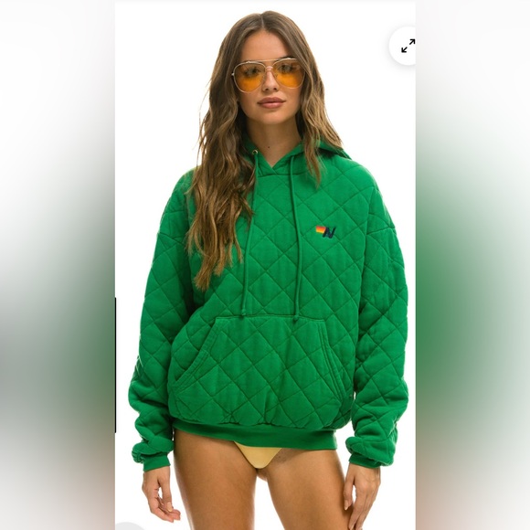 Aviator Nation Unisex Quilted Relaxed Pullover Hoodie
Green
Size Small - Picture 1 of 10
